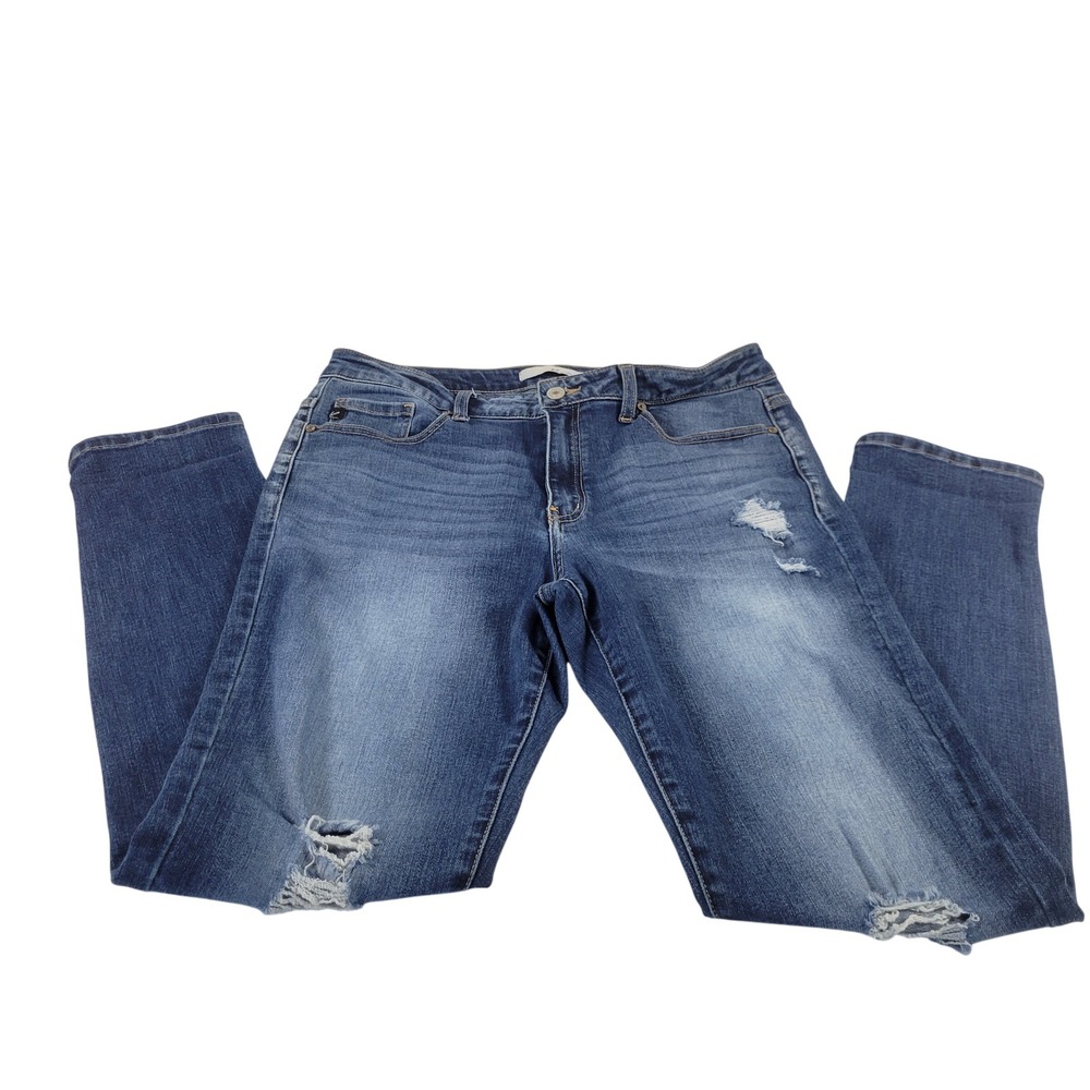 KanCan Los Angeles Distressed Skinny Jeans Medium Wash KC7245D Womens Size 15 31
